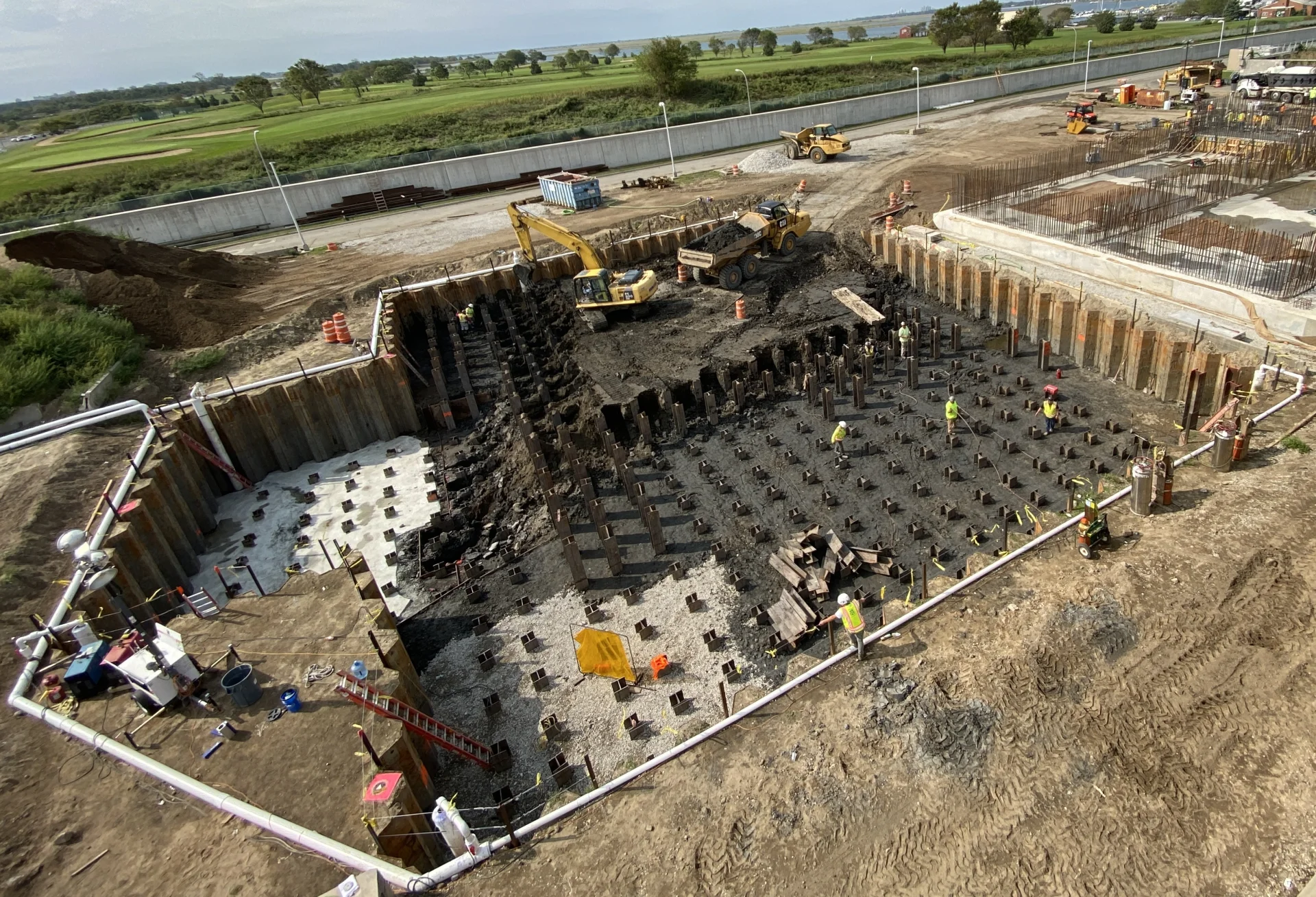 deep well foundation installation